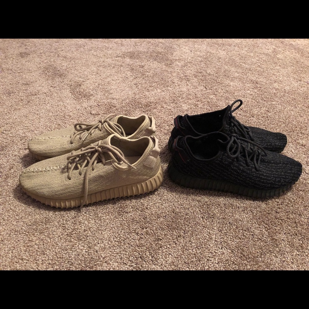 Yeezy 350 Tan and Black combo Size 9